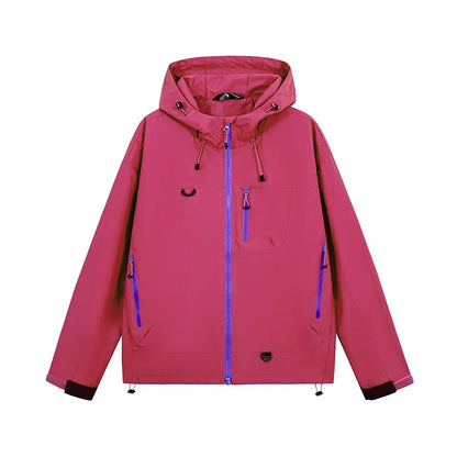 Men's Women's Waterproof Hiking Jacket Trekking Camping Mountaineering Windbreaker Unisex Outdoor Sport Windproof Rain Coat