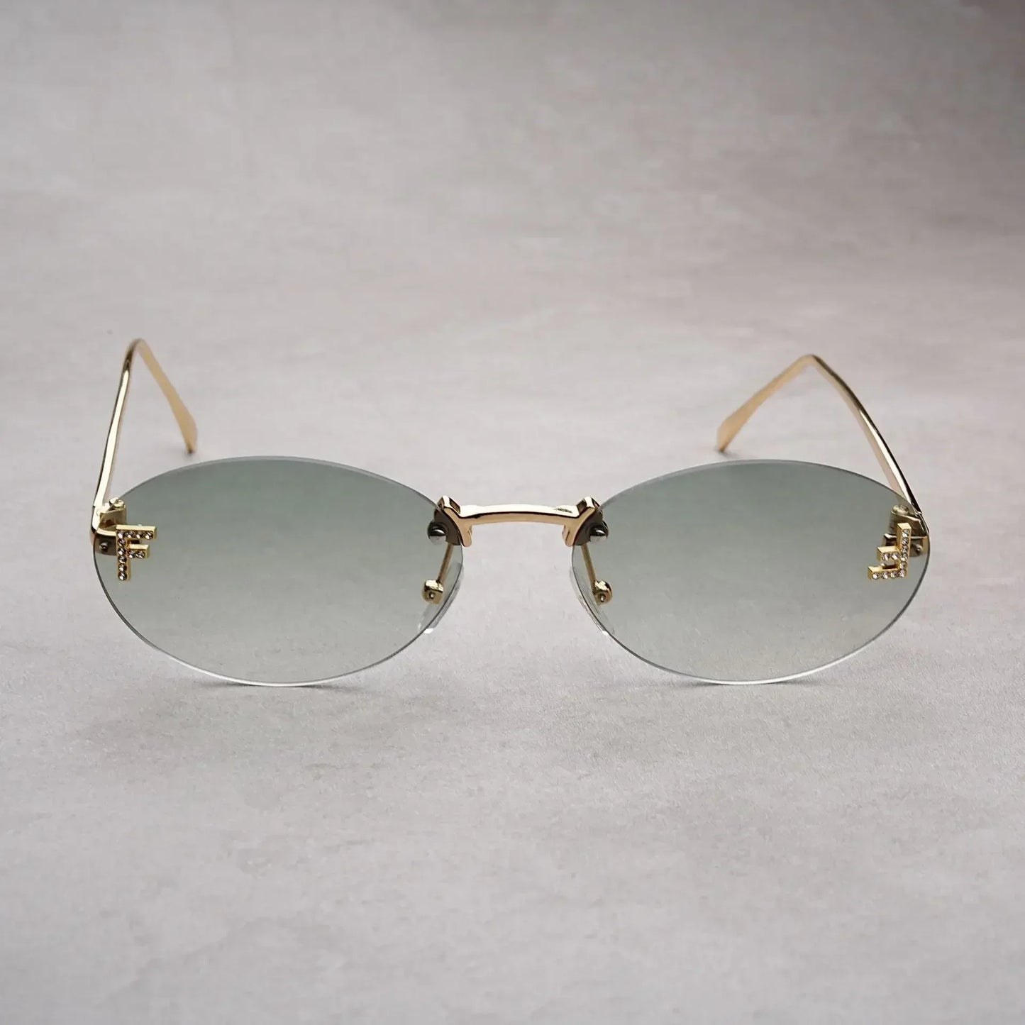 Rimless Oval Sunglasses Women 2025 New Fashion Gradient Ocean Lenses Sun Glasses Stylish Women Luxury Brand Design Shades