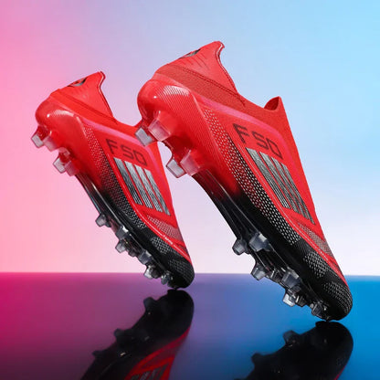 Men Football Boots Training Soccer Shoes FG Ultralight Long Spikes Breathable Drop Shipping Match Sport Cleats Indoor Sneakers