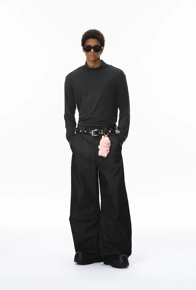 Autumn New Arrival Slim Fit Long-Sleeved Wool Turtleneck Base Layer T-Shirt High-quality Men's Slim-fit Undershirt-190g