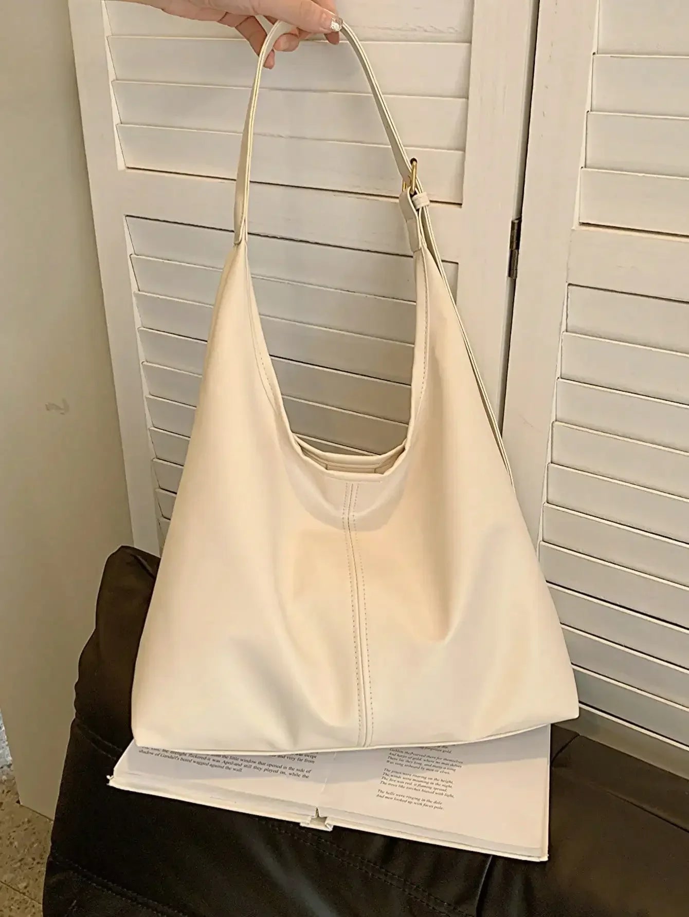 Large Capacity Solid Color Women's Shoulder Bag, Multifunctional Crossbody Bag, Women's Shoulder Tote Bag, Large Capacity Crossbody Tote Bag, Casual Work Bag