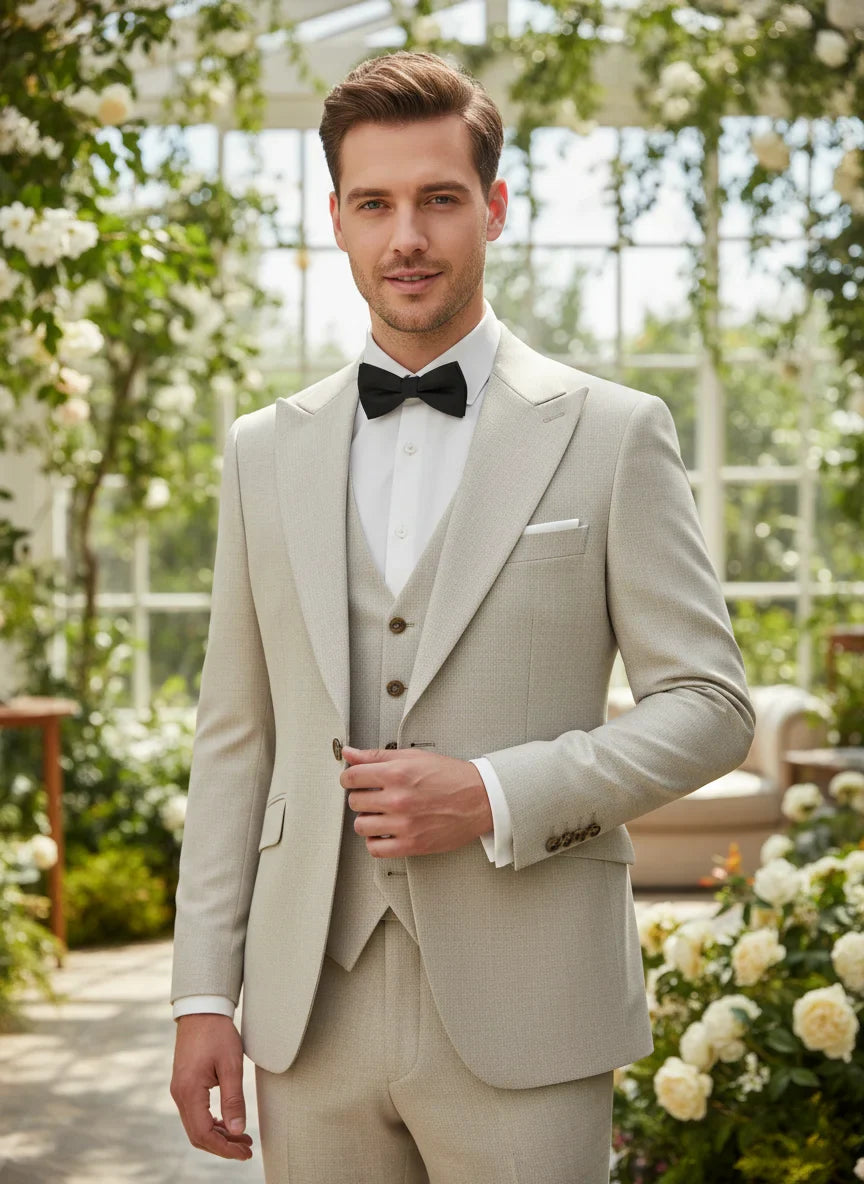 High Quality Luxury Men's Suit Slim-Fit Wedding Coat Classic Full Mens Suit for Business Office
