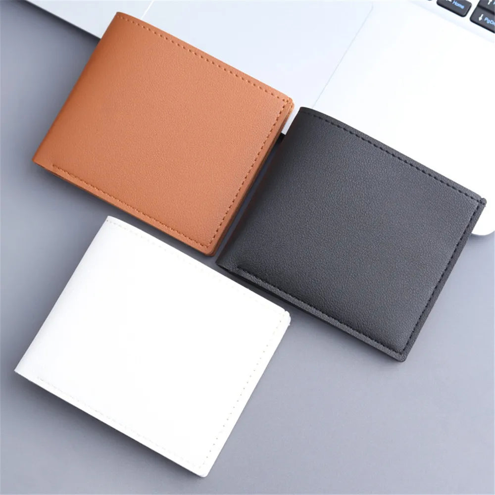 Portefeuilles Courts en Cuir PU pour Homme, Vintage, Fins, Porte-Cartes de Crédit Masculin, Noir, Petits Portefeuilles Grande Capacité Porte-Cartes Sac