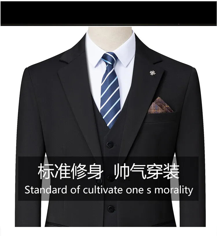 2025 High Quality Fashion Handsome Everything Fashion Business Leisure Has a Single West Two Sets Three Sets