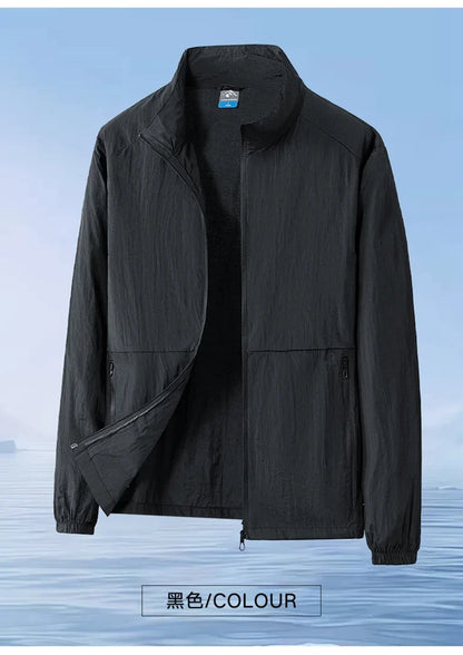 Oversize 7XL 8XL Summer UV Sun Protection Light Jacket Men Outwear Sport Cycling Hiking Fishing Coat Men Resistant Skin Clothing