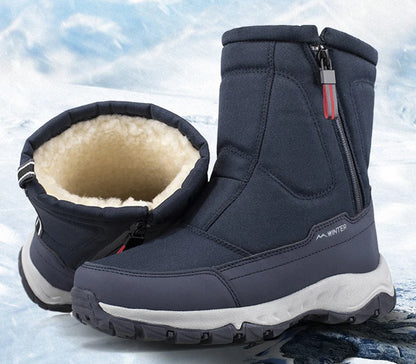Men Boots 2026 Winter Shoes For Men Warm Snow Boots Mid-calf Men Warm Shoes Thick Plush Winter Boots For Men Women Cotton Shoes