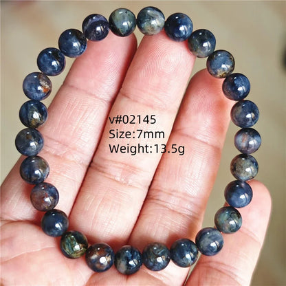 Natural Blue Pietersite Bracelet Women Men Beads Round Beads Chatoyant Cat Eye Fire Pietersite Namibia AAAAAA