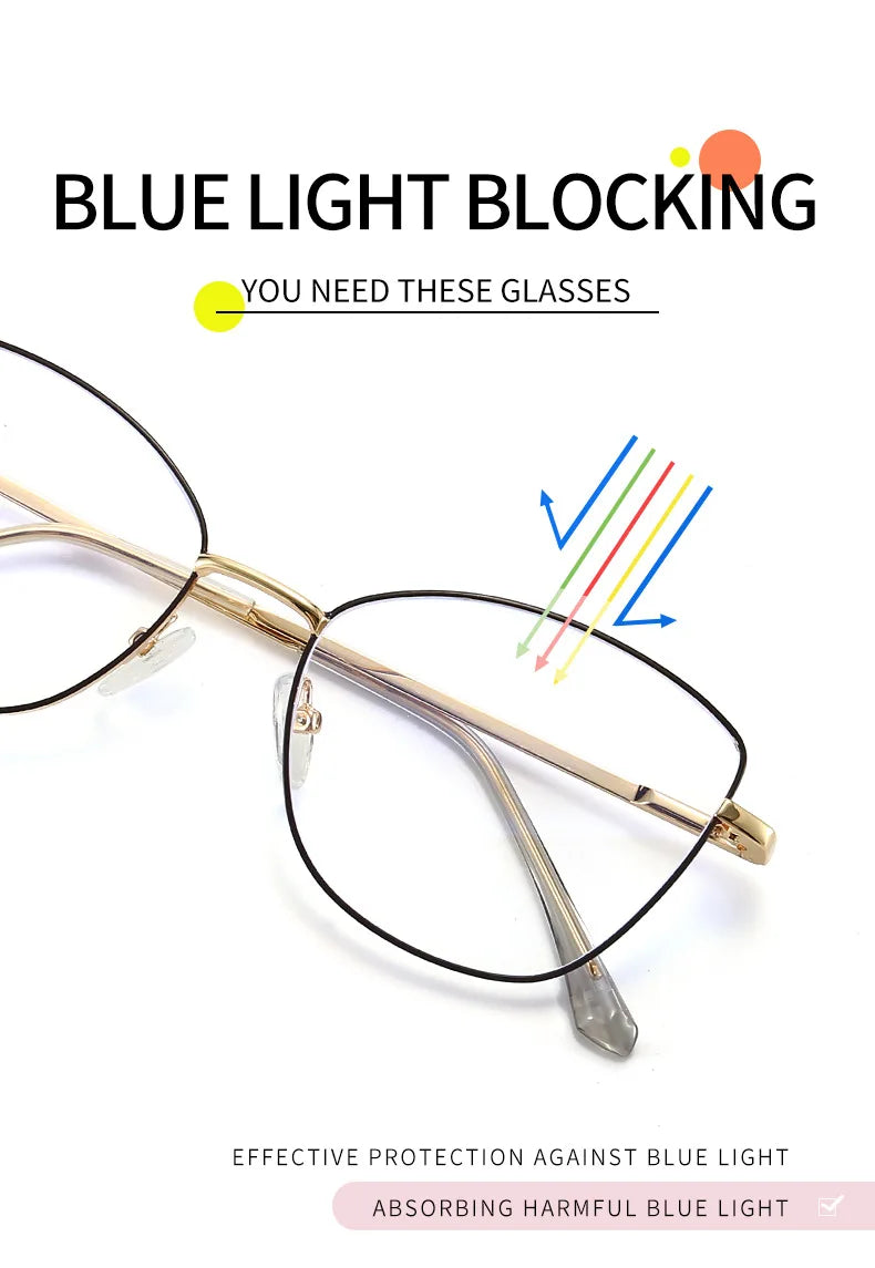 New Fashion Cat Eye Polarized Sunglasses Magnetic Clip-On Myopia Optical Glasses Customizable Prescription 7015