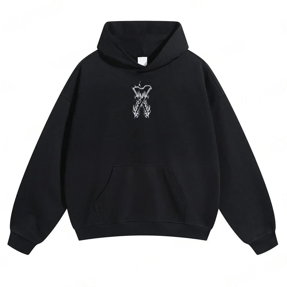 Demon Slayer: Kimetsu no Yaiba Men Hoodie Sweatshirt Tengen Uzui Anime Spring Autumn Boy Long-sleeved Parent-child Outfit