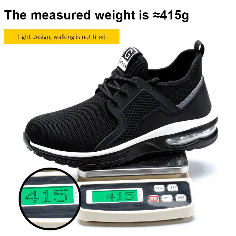 Steel Toe Safety Shoes Men Puncture Resistant Men's Work Shoes Lightweight Men Shoes Safety Bootss Men's Sports Shoes