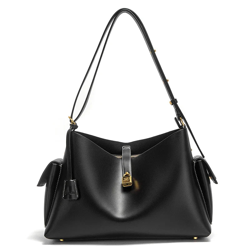 Women's Handbag 2026 Spring/Summer New Coffee Motorcycle Bag Large Capacity Women's Fashion Tote Bag