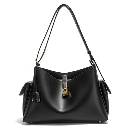 Women's Handbag 2026 Spring/Summer New Coffee Motorcycle Bag Large Capacity Women's Fashion Tote Bag