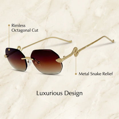 Fashion Rimless Sunglasses Women 2026 Oval Glasses Luxury UV400 Protection Dropshipping Lentes De Sol Mujer Lunette Soleil Femme