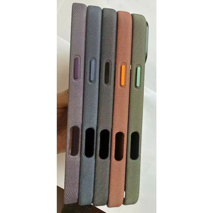 جراب For Official Original For MagSafe Techwoven مع حزام مغناطيسي منسوج لهاتف IPhone 17 Pro Max غطاء شحن لاسلكي
