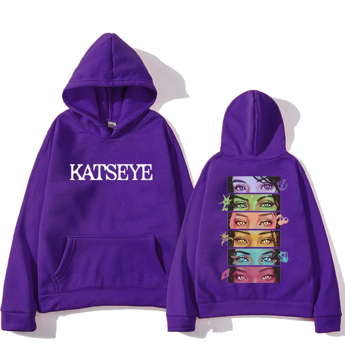 Korean Girl Group KATSEYE Graphics Hoodie Men Women's 2025 Manga Style vintage Fashion streetwear Long Sleeve Fleece Sweatshirts