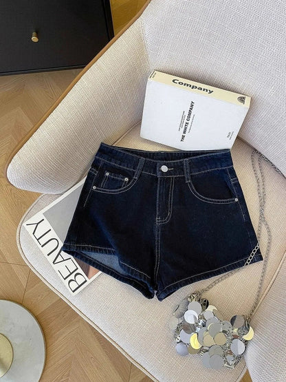 Dark Wash Denim Shorts Women's Petite Size Loose Wide Leg 2026 Summer New Casual Versatile Slim Fit Jean Shorts