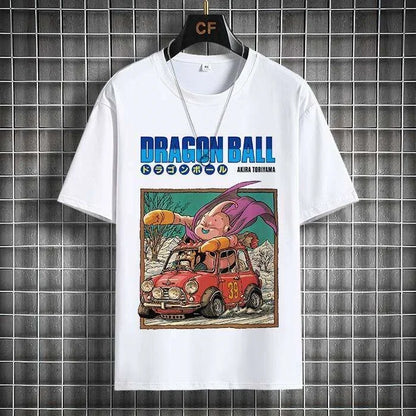 2026 Summer Dragon Ball Z Summer Trendy Short Sleeve Loose Fit T-Shirt Collaborative Release Bird Mountain Memorial Anime Goku