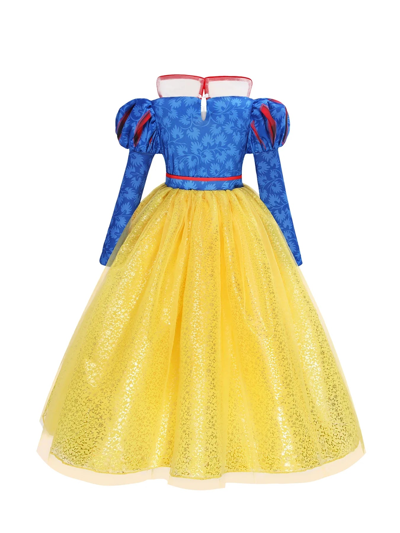 2026 Deluxe Snow White Princess Gown Puff Sleeve Stand Collar Girl Fairy Kid Cosplay Costume Toddler Carnival Apparel Dresses