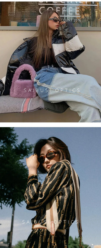 Top Quality Handmade Oval Acetate Men Women Vintage Sunglasses New Exquisite Design Sunglasses Outdoor UV400 Luxury Sunglasses