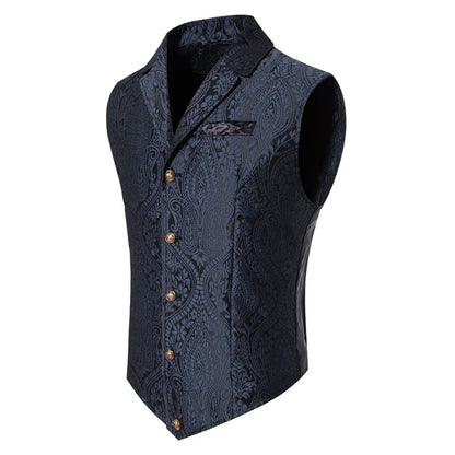 Men's Suit Vest , Casual Lapel Single Breasted Jacquard Slim Fit Holiday Vest, Red, Pink, Black and more available.