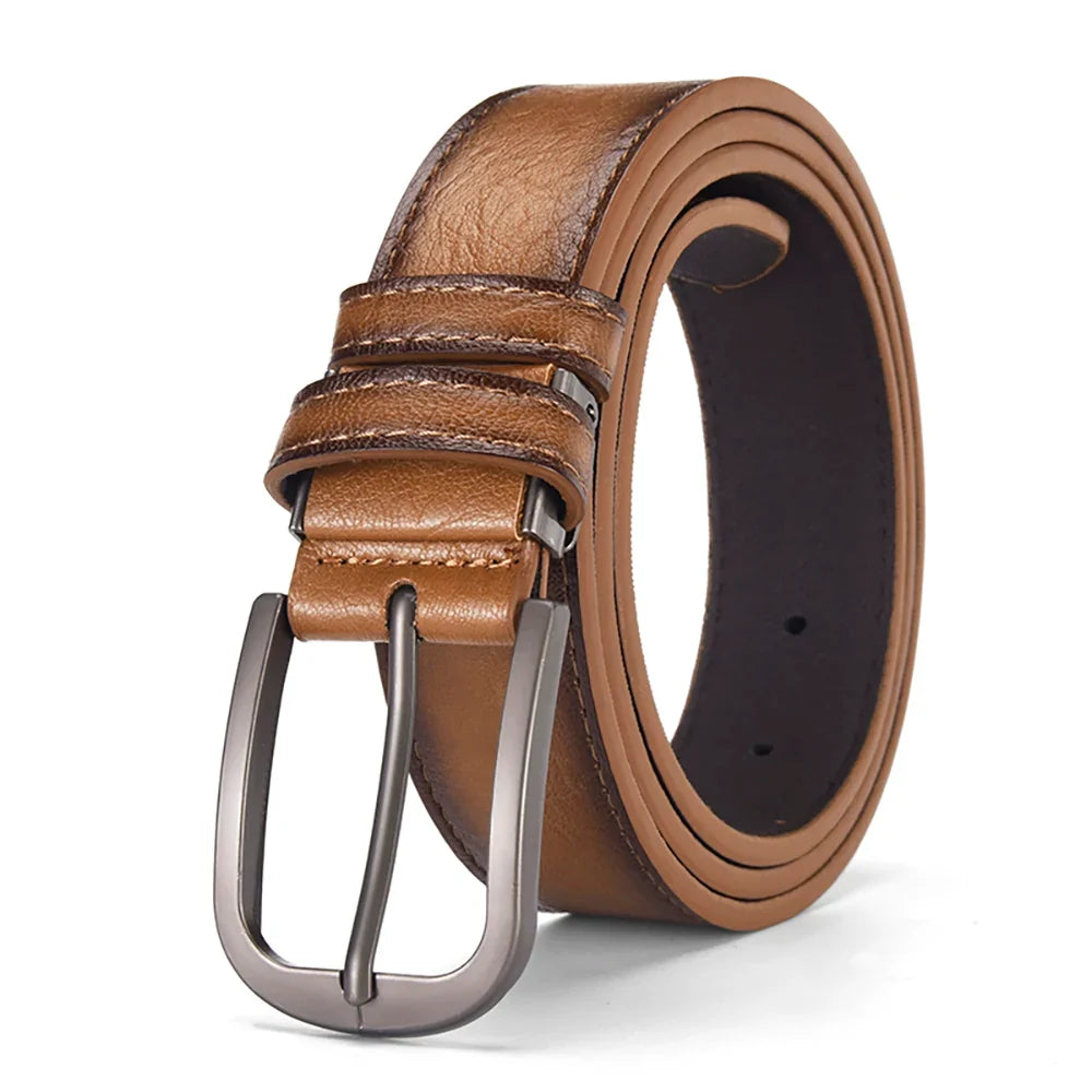High Quality Men's Alloy Pin Buckle Belt Simple And Versatile Men's Business Belt Unisex Gift Suitable For Formal Occasions