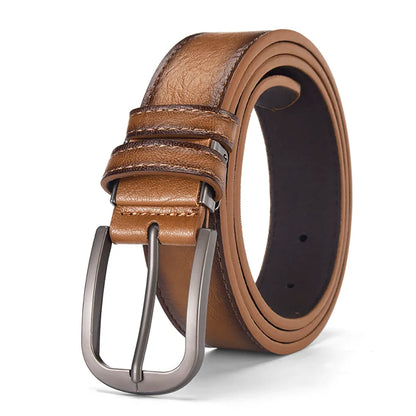 High Quality Men's Alloy Pin Buckle Belt Simple And Versatile Men's Business Belt Unisex Gift Suitable For Formal Occasions