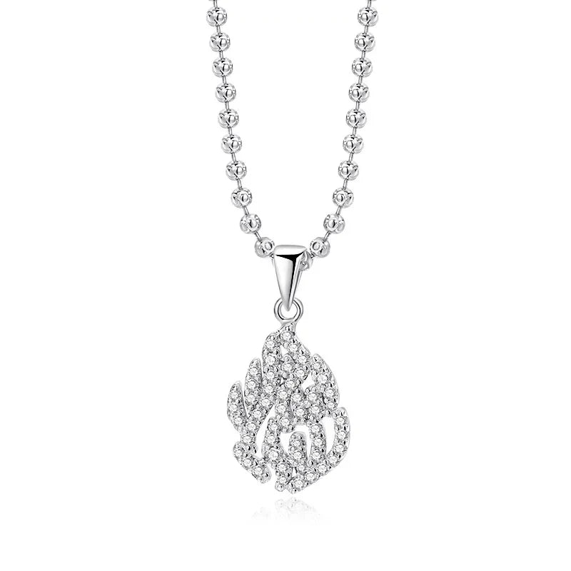 18k Plated All Real Moissanite Necklace for Women Wedding Classic Lab Diamond Pendant Sterling Silver 925 Chain Wholesale