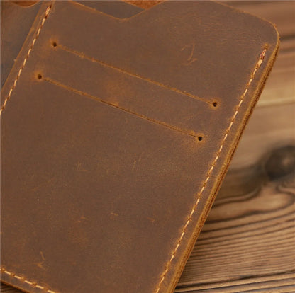 Top Genuine Leather Men's Wallet Retro Driving Licence Wallets for Men Durable Leather Portfel Male Cartera Hombre Purse for Men