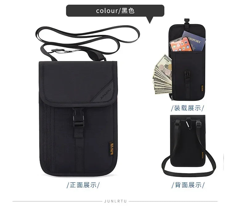 Multifunction Anti-theft Wallet Hidden Travel Neck Pouch Passport Cover Cards Holder ID Card Holder for Men Women Travel