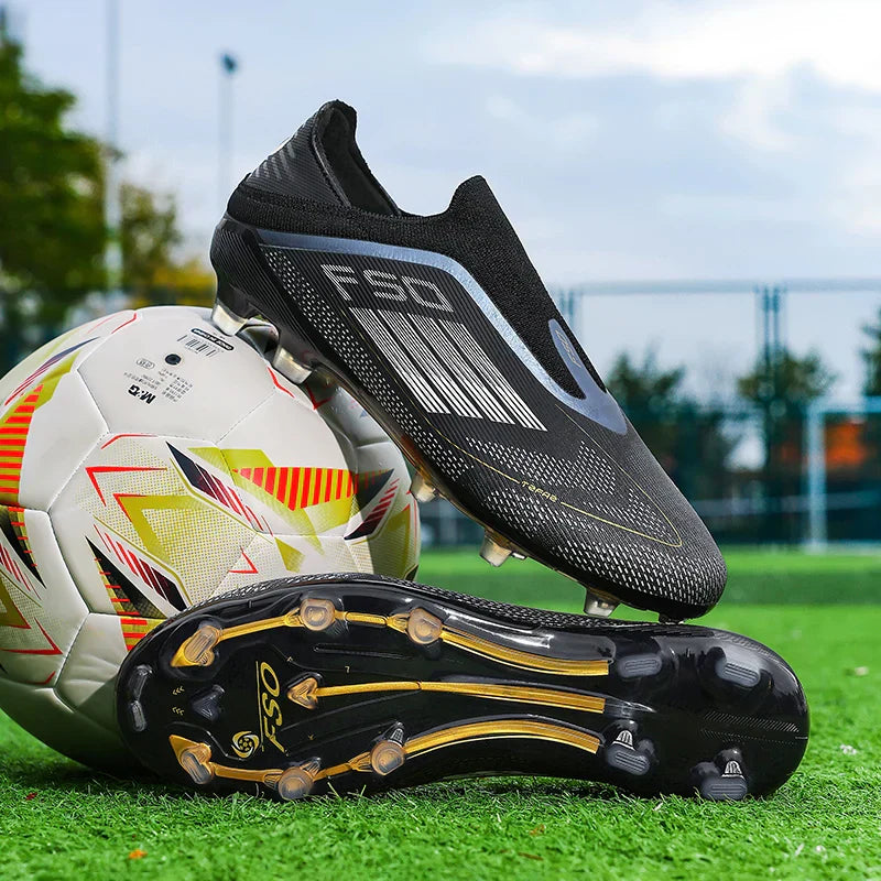 Men Football Boots Training Cleats Soccer Shoes FG Ultralight Breathable Drop Shipping Match Sport Long Spikes Indoor Sneakers