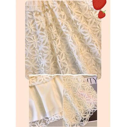 Lace Pearl Decoration Dress Girls Prom Tutu Dress Sleeveless Teen Kids Princess Dress Summer Party Lolita Dress For 2-10 Years