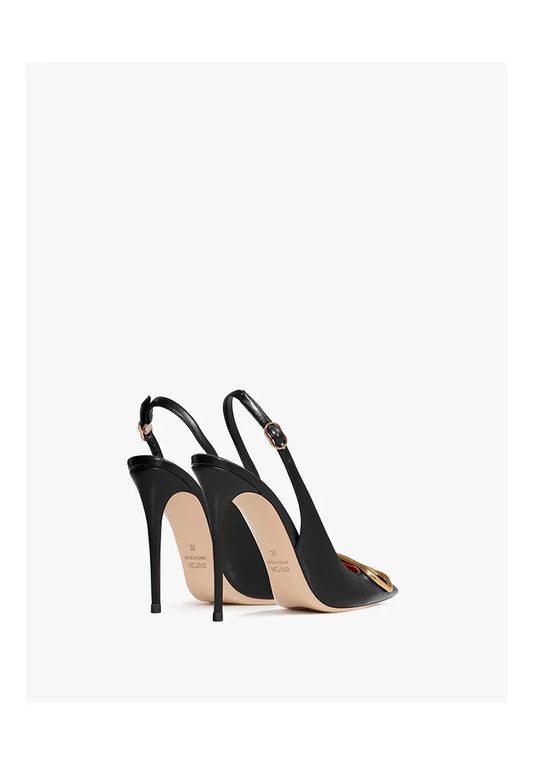 Fahion Slingback Black Comfortable Women Summer Shoes Very High Heel Sandals 2025 Trend for Wedding Party Dress