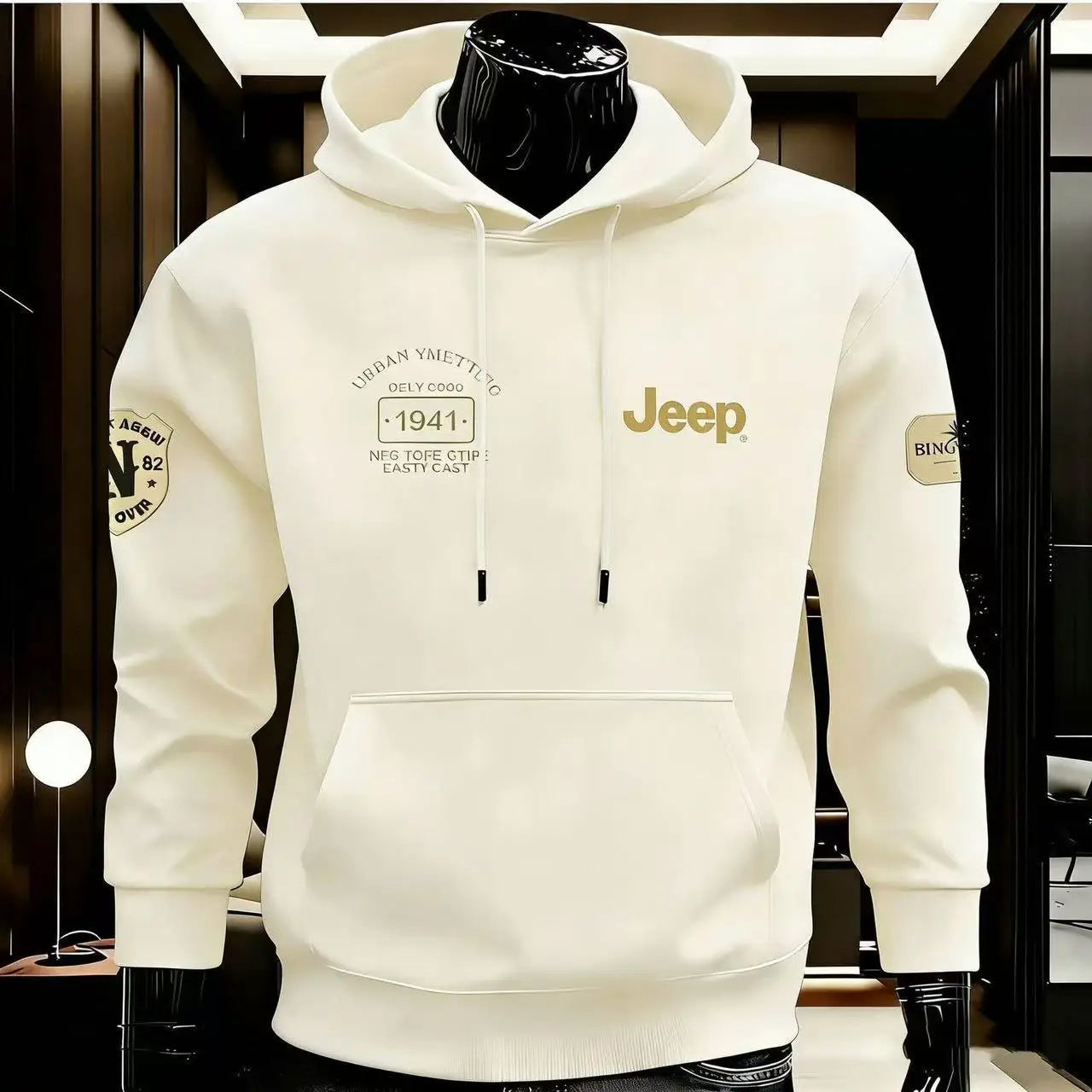 2026 Jeep New Products High-quality Pure Cotton Hooded Sweatshirt for Spring and Autumn, Casual and Fashionable Sports Top