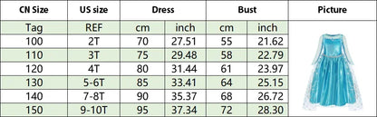 Children Dresses Girls Cospaly Snow Queen Elsa Costumes Kids Carnival Party Prom Gown Children Clothes Elsa Princess Dresses