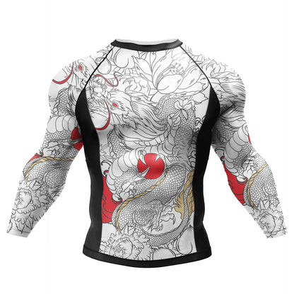 New UPF 50+ Rashguard Men's Surfing T-Shirt Quick Dry UV Protection Breathable Long Sleeve Beach Surf Wear Fitness Running Shirt