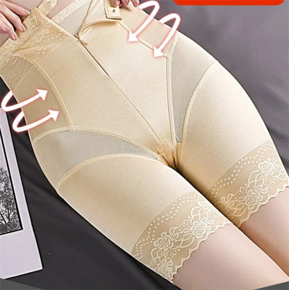 Zipper Tummy Control Panties High Waist Shapewear Brief Shorts Body Shaper Butt Lifting Silky Stretchy Fabric Seamless