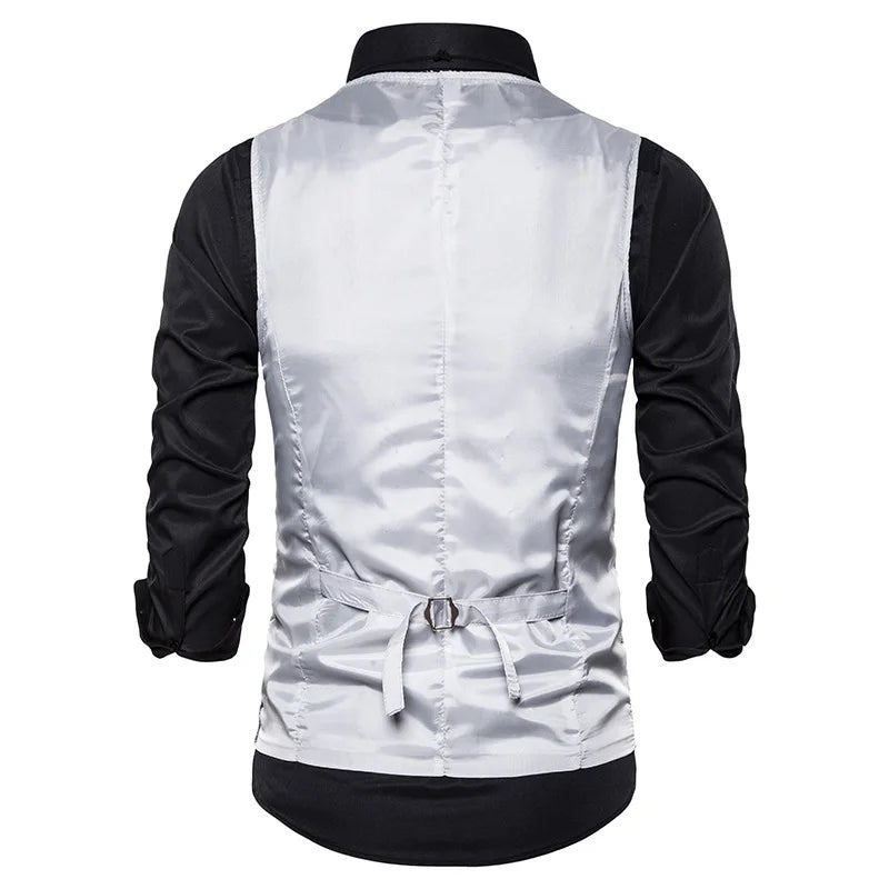 2026 Men's Shiny Gold Sequin Glitter Embellished Blazer Waistcoat Night Club Blazer Wedding Party Waistcoat Stage Singers Vest