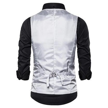 2026 Men's Shiny Gold Sequin Glitter Embellished Blazer Waistcoat Night Club Blazer Wedding Party Waistcoat Stage Singers Vest