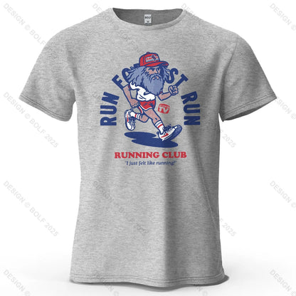 Running Club Printed Men's T-Shirt 100% Cotton Oversized Fitness Motivation Graphic Tees for Women Tops Tees Streetwear