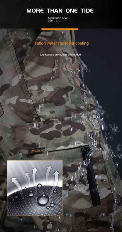 Men Camouflage Tactical Pants Camping Hiking Jogger Trousers Casual Waterproof Fashion Hunting Outdoors Casual Cargo Pants
