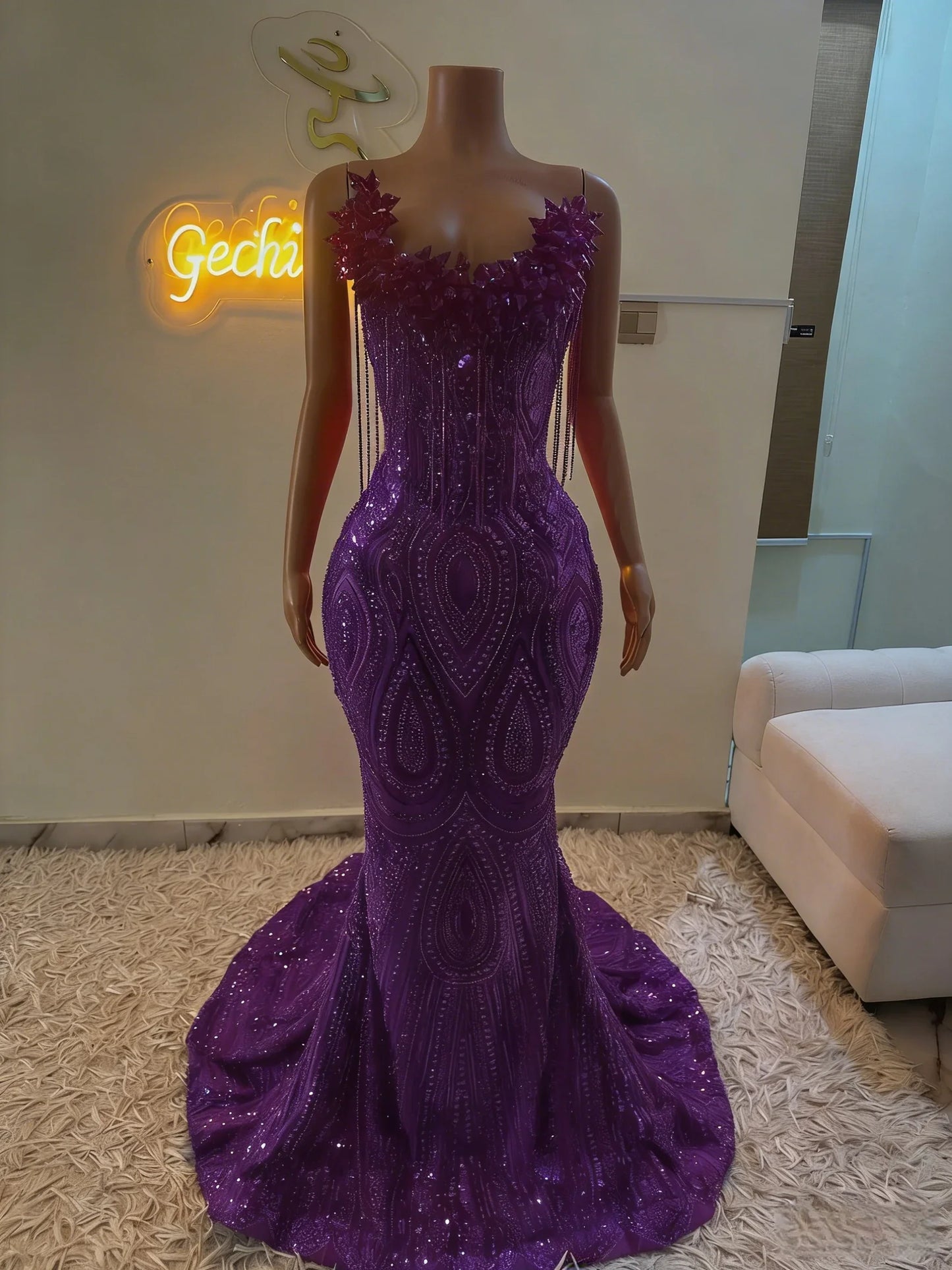 Red Diamonds Luxury Women's Evening Dresses 2026 With Veil Beading Crystals Tassels Formal Prom Dress Wedding Party Customized