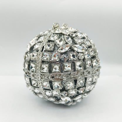2025 New Design Mother Day Gift Stained Glass Rhinestone Clutch Bell Shaped Hollow Diamond Banquet Prom Ladies Evening Bag