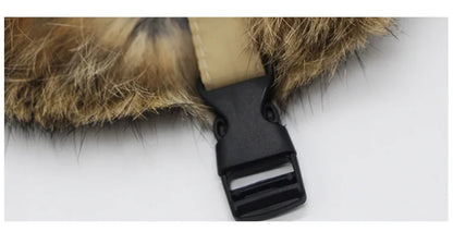 Sports Winter Fashion Trapper Hats Men Thick real Rex Rabbit Fur Bomber Cap with Warm Snow Ear Flap Hiking Hats for Outdoor