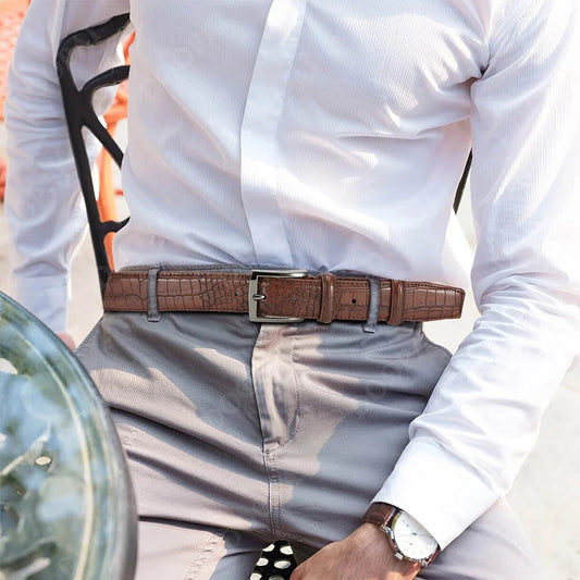 Men's PU Leather Alloy Pin Square Buckle Belt Business Leisure Belt Casual Vintage Jean Gifts Belt for Women LONG Large Size 150