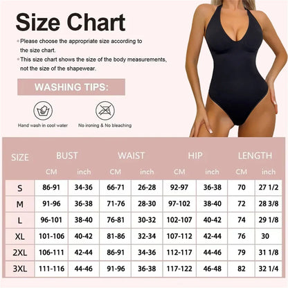 Slimming Underwear Bodysuits Tummy Reducing  Waist Trainer Shapewear Sexy Deep V Halter Top Two Ways To Wear