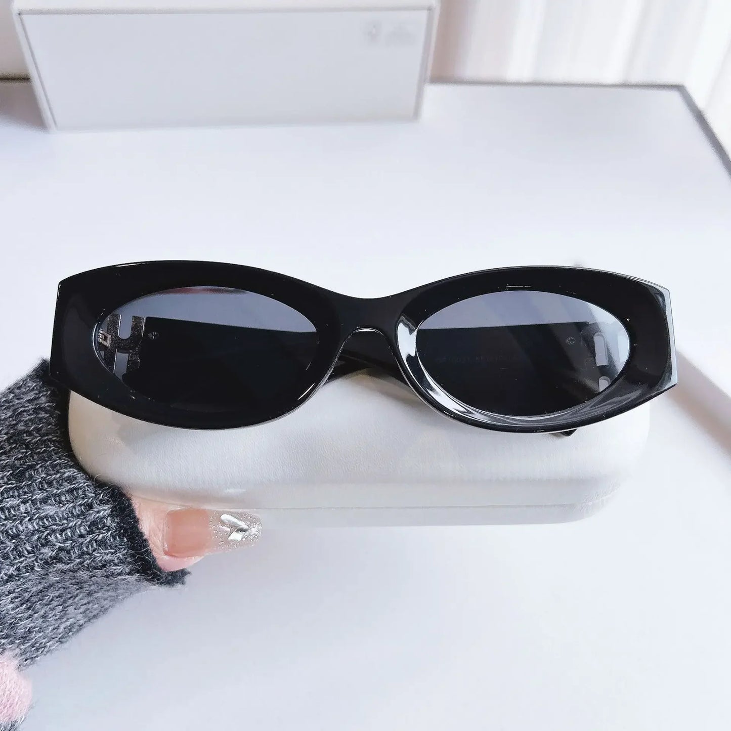 New Cat Eye Retro Fashion Sunglasses for Women Ins UV400 Vintage  UV400 Sun Glasses Gafas De Sol Vintage Sunglass Para Mujer