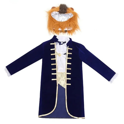3-12Y  Anime Character Beast Jacket Robe Boy Lion Costume for Cosplay and Holiday Kids Anime Fantasy Party Wig Costume