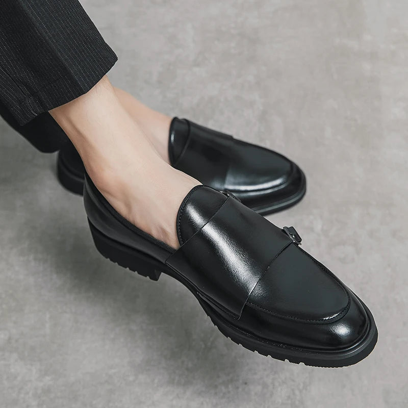 2026 Man Split Leather Shoes Rubber Sole Man Business Office Male Dress Lether Shoes Genuine Leather Wedding Party Shoes Plus 46