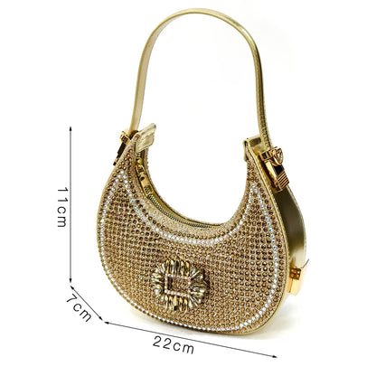 Elegant Nigerian Women’s Italian Design Black Heels and Handbag Set With Rhinestone Accents for Wedding and Party