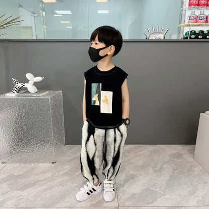 Vest Set Boy´s Clothing Children's From 8 12 Years Shorts Summer Suit Kids Boys Child Boutique 4 Wear Clothes Toddler T-shirt 7